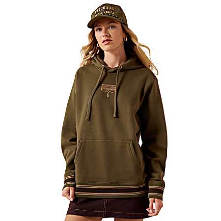 Women's Ivy Green Threaded Through Hoodie