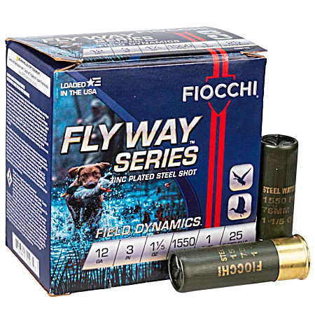 12 Gauge Flyway Series Waterfowl Steel Load 3'' 1 Shot Shotshells - 25 Rounds