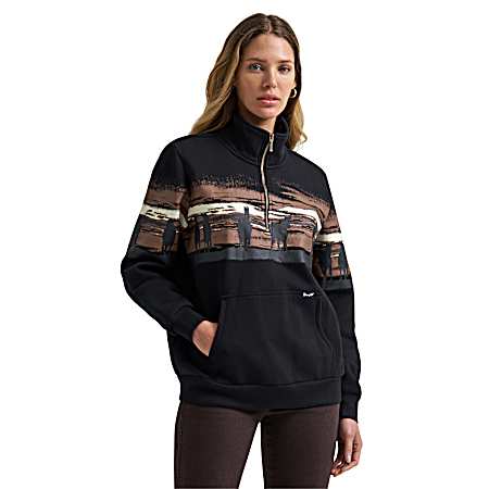 Women's Black Wild West Pullover