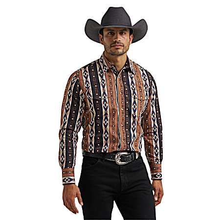 Men's Checotah Western Snap Front Long Sleeve Shirt