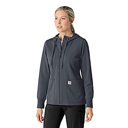 Women's Waffle Scrub Full Zip Hoodie