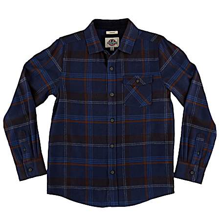 Kids Salute Legend Flannel Button Front Long Sleeve Shirt