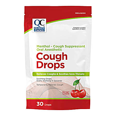 30 ct Cough Drops Cherry