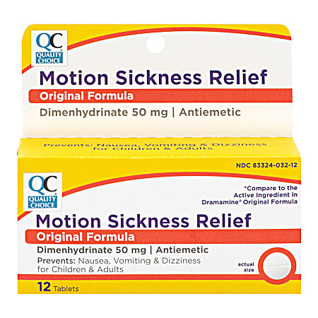12 ct Motion Sickness Relief Tablets