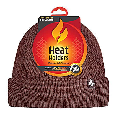 Men's Wine Oran Flat Knit Roll-Up Hat