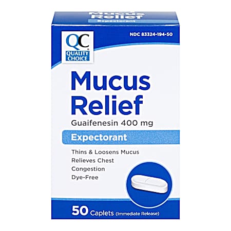 50 ct Mucus Relief 400 Mg Caplets