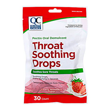 30 ct Cough Drops Creamy Strawberry