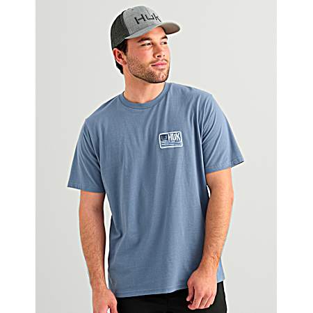 Men's Stormy Blue Born Wave Short Sleeve Shirt