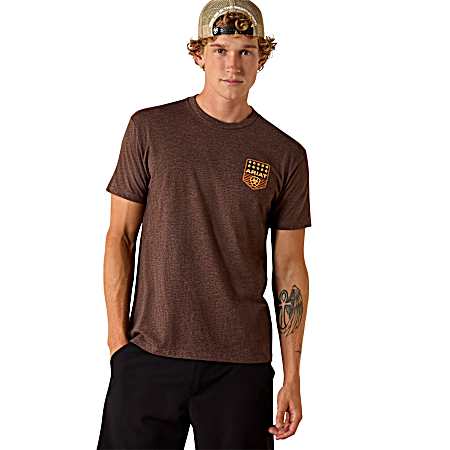 Men's Patriotic Badge Short Sleeve Shirt