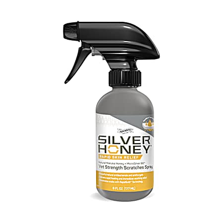 6 oz Silver Honey Rapid Skin Relief Vet Strength Scratches Spray