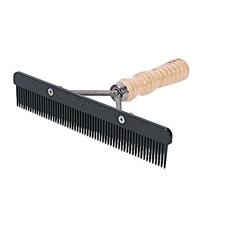 Plastic Show Comb - Wood Handle