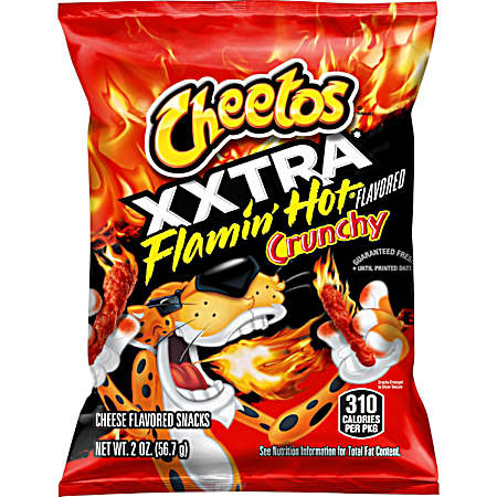 Crunchy Xtra Flamin Hot Cheese Flavored Snacks