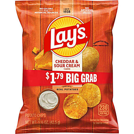 Cheddar & Sour Cream Flavored Potato Chips