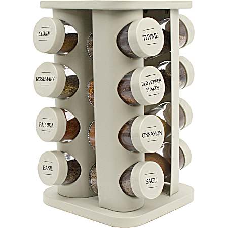16 pc Spice Spinner Rack - Cream