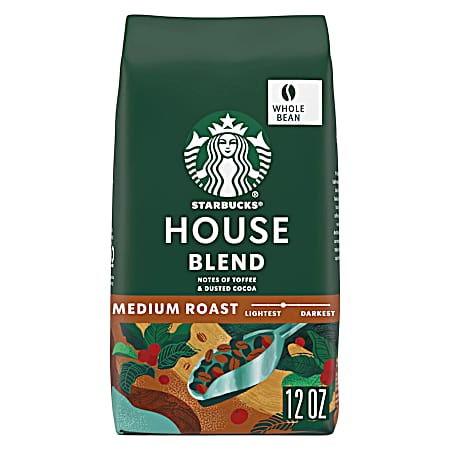 12 oz House Blend Medium Roast Whole Bean Coffee
