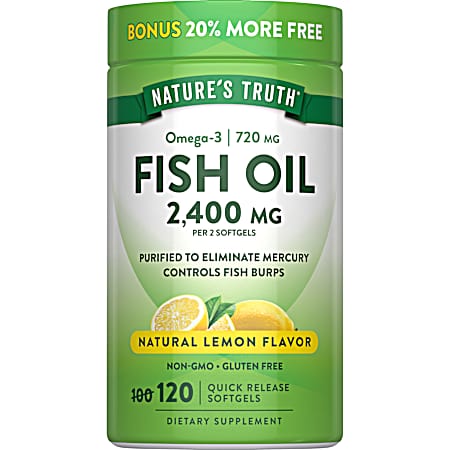 120 ct. Fish Oil 2,400mg Lemon Flavor SG