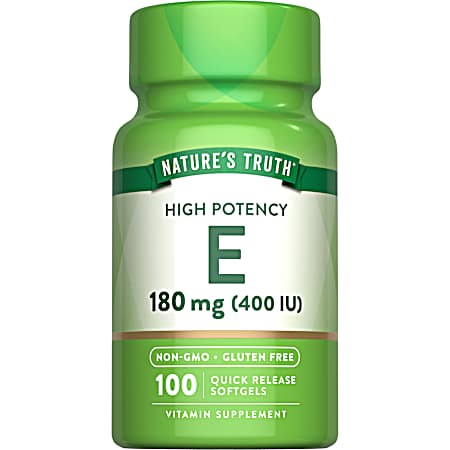 100 ct. Vitamin E 400 IU  (180 mg) SG