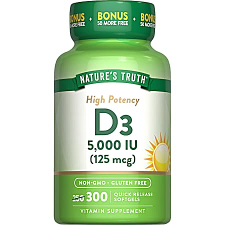 300 ct. Vit D 5000 IU (125 mcg) SG