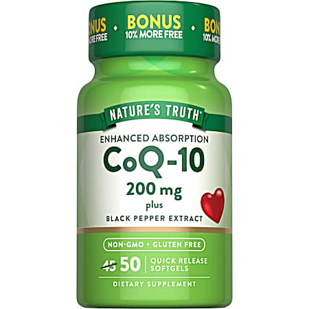 50 ct. Co Q-10 200 mg + Blk Pep SG