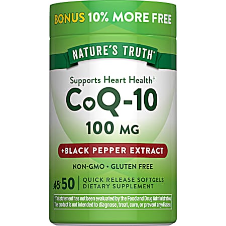 50 ct. Co Q-10 100 mg + Blk Pep SG