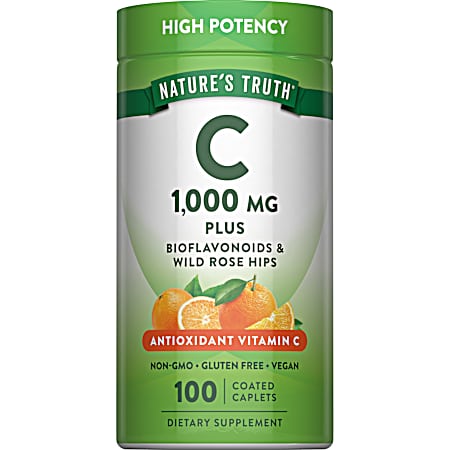 100 ct. Vit C 1,000 mg with Biofl & Rose Hips