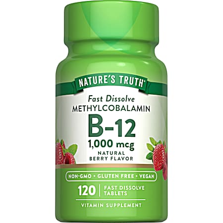 120 ct. Vitamin B-12 1,000 mcg Methyl Fast Dis Tabs