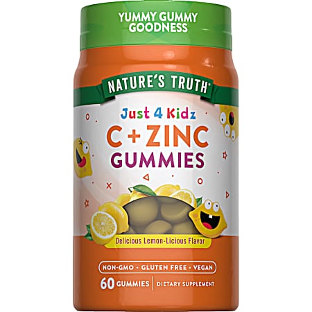 60 ct. Kid's Vit C + Zinc & Echinacea Gummies