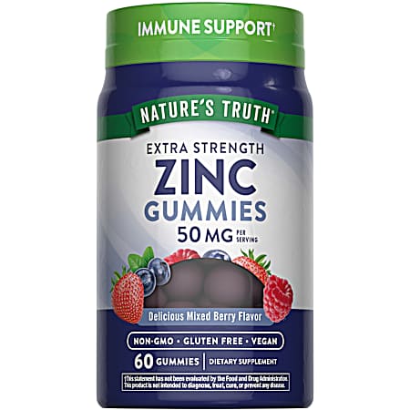 60 ct.  Zinc Gummies
