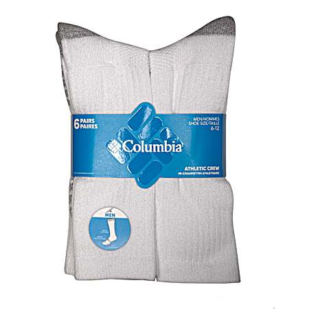 Men's Athletic Crew Socks - 6 Pk