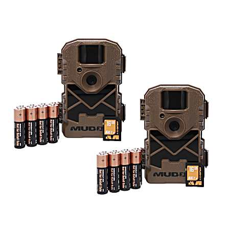 20MP Trail Cam Two Pack w/Batteries & SD Cards