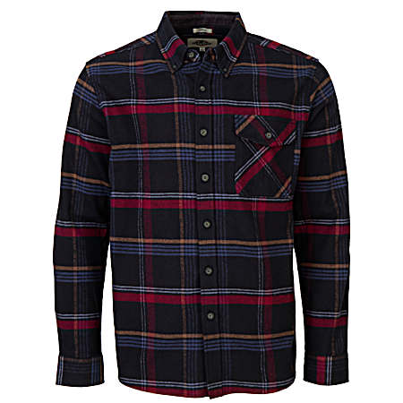 Men's Legend Plaid Flannel Button Front Long Sleeve Shirt