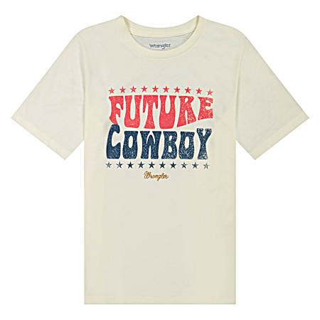 Boys' Antique White Future Cowboy Short Sleeve Shirt