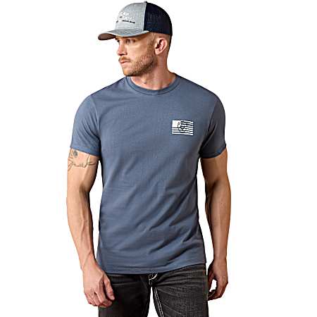 Men's Silver Intertwined Freedom Short Sleeve Shirt