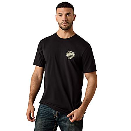 Men's Black Euromount Patriot Short Sleeve Shirt