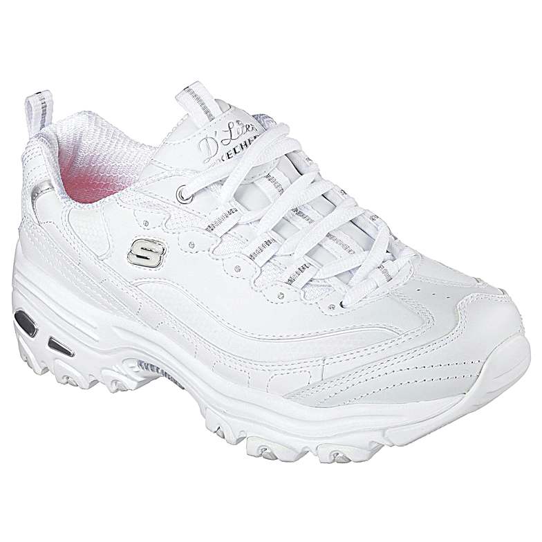 White tennis shoes skechers store