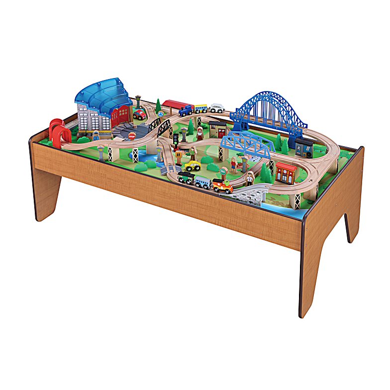 Maxim enterprise 100pc mountain train set with activity table deals