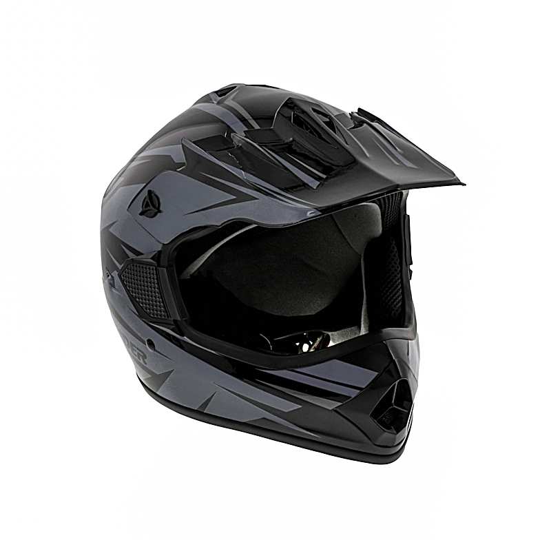 farm and fleet motorcycle helmets Sentinel Mech Helmet Black/White/Grey LG and multiple air intake and flow exhaust vents provide breathability Motocross Helmets | Blain's Farm